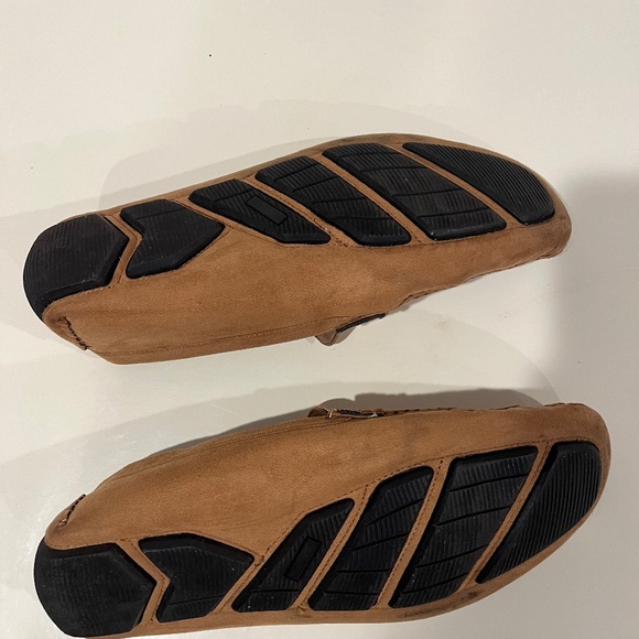 Loafers - Light Brown Suede with Silver Buckle - Picture 6 of 6